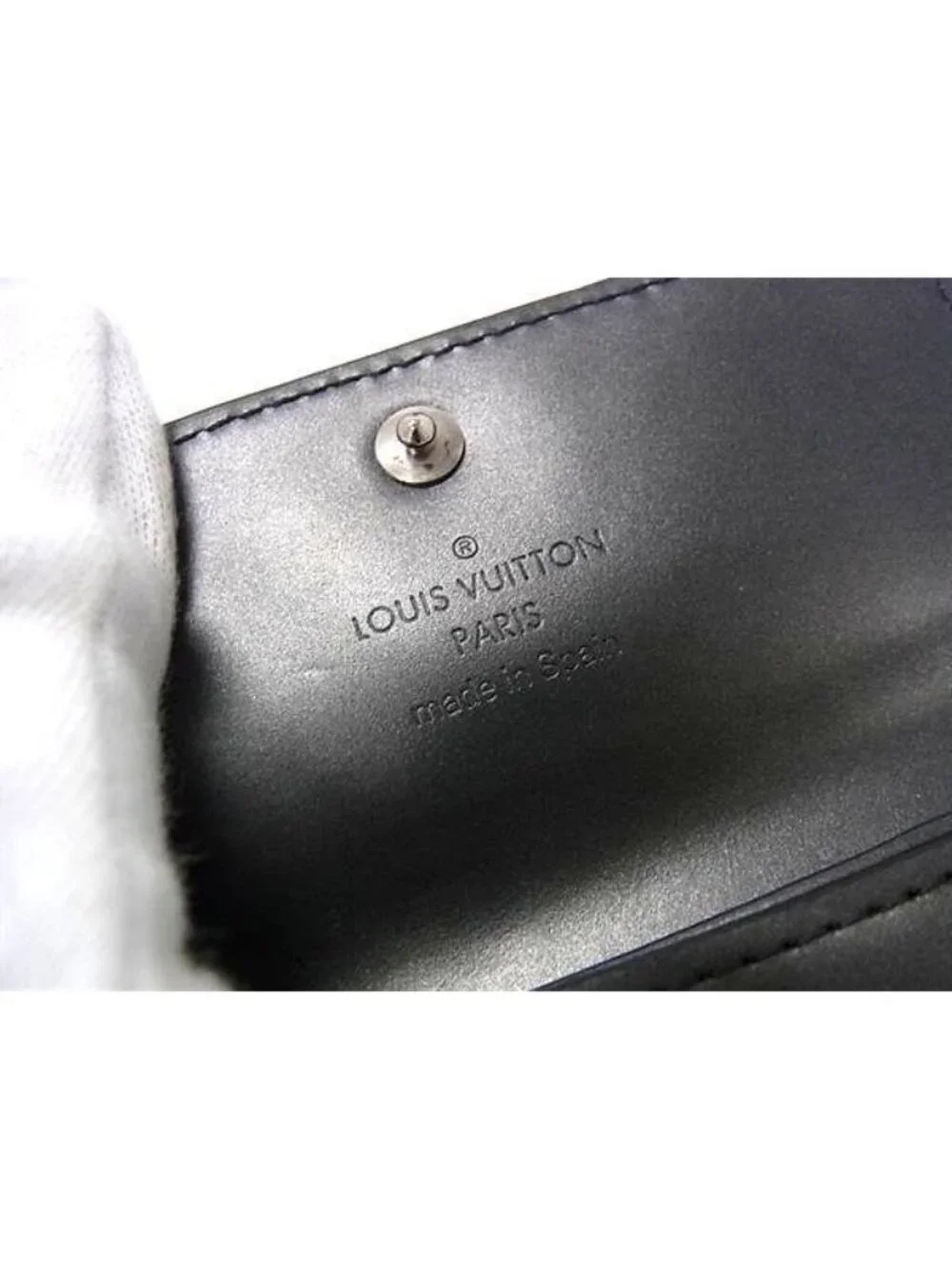 Louis Vuitton Key Case Monogram Matte Multicles 4 Noir Calf Leather Quadruple